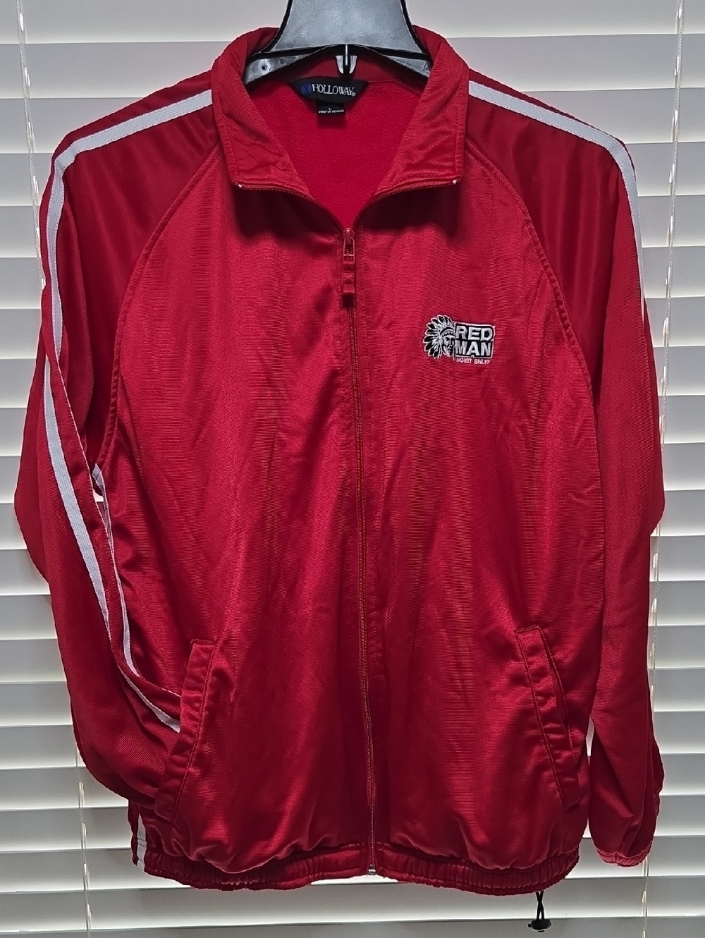 Track Jacket with White Stripes - RedMan Logo Mens L